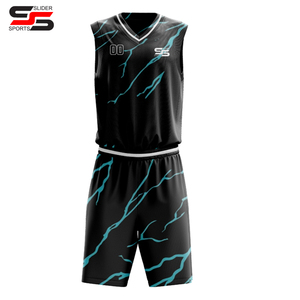 Nouvelle arrivée, uniforme de basket-ball imprimé, dernier design, uniforme de basket-ball personnalisé, uniforme de basket-ball 100% polyester - Product Image 2