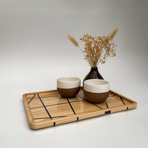 Plateau en résine et bois époxy personnalisable de haute qualité, écologique, fait à la main, plateau de service moderne pour les collations, le thé, le café et la décoration - Product Image 3
