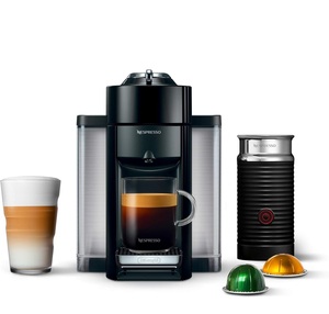 Para Vertuo Coffee & Espresso Maker por De'Longhi Electric French Hotel Use Piano Black con Aeroccino Milk Frother - Product Image 1