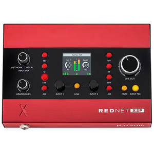 Interfaz de Audio Dante Fo-cusrite RedNet X2P 2x2 con Preamplificador de Micrófono Red Evolution, Garantía de 3 Años, Hecho en EE. UU. - Product Image 1