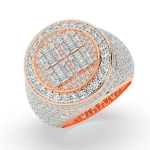 18K Rose Gold 925 Sterling Silver Moissanite Diamond <b>Ring</b> High Quality VVS Baguette Cut Diamond Moissanite <b>Rings</b> <b>for</b> <b>Men</b> Women - Product Image 6