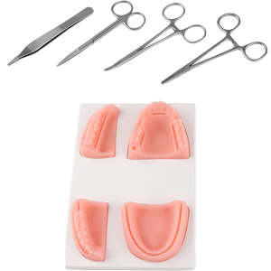 Kit Completo de Práctica de Sutura para Estudiantes de Medicina Veterinaria, Juego Completo de Herramientas Esenciales de Acero Inoxidable para Suturas, Ergonómico - Product Image 6