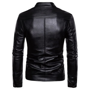 Vente en gros Veste en cuir pour homme à la mode Veste en cuir de haute qualité pour homme Veste en cuir de moto respirante OEM - Product Image 3