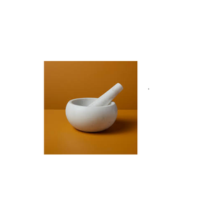 Maja y mortero de mármol Vajilla blanca natural con MAJA y utensilios de cocina y restaurantes y artesanía natural - Product Image 2