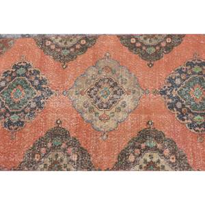 Tapis vintage en laine turque de 32 pieds x 12 pieds en patchwork classique orange et bleu pour un décor de salon de grande surface pour les adolescents - Product Image 5