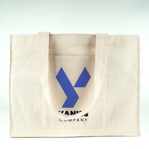 Bolsa de Lona Personalizada de 10 oz con Bolsillo Frontal, Color Sólido, 18 x 14 x 4 (45 x 35 x 10 cm), Fuelle Completo, Cierre Abierto - Product Image 5