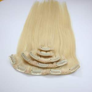 Extensions de cheveux humains vietnamien, vente en gros, avec cuticules alignées, clips en paquets, fournisseur de cheveux humains - Product Image 2