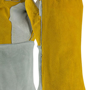 Guantes de soldadura de cuero Llegada Resistencia al calor Guantes de seguridad razonables Resistencia al calor personalizado Azul Doble reforzado - Product Image 4