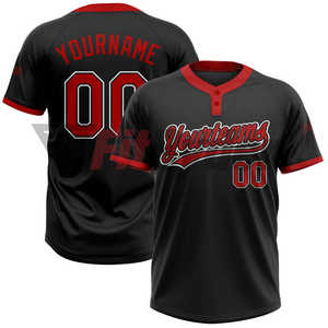 Jersey de béisbol a rayas de medio botón personalizado sublimado deportes personalizados nombre del equipo uniforme de softbol para hombres mujeres jóvenes - Product Image 1
