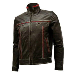 Best Quality Men's Vintage Design Genuine <b>Leather</b> <b>Jacket</b> Latest OEM Breathable Style with Plus Size Feature for <b>Winter</b> - Product Image 4