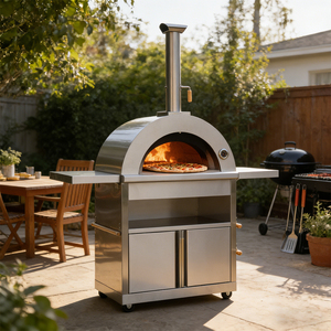 Forno per Pizza <span class=keywords><strong>a</strong></span> <span class=keywords><strong>Legna</strong></span> da Esterno 36 Pollici, Forno per Pizza Autoportante in Acciaio Inossidabile per Cortile <span class=keywords><strong>e</strong></span> Giardino - Product Image 1