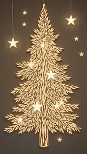 Ornements muraux de Noël en bois pour la décoration de la maison ajoutant un charme festif rustique et une touche naturelle aux intérieurs de vacances - Product Image 5
