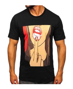 เสื้อยืดคอตตอนถักน้ำหนักมากทรงดรอปโชว์เดอร์ สำหรับผู้ชาย แบบสั่งทำพิเศษ ผ้าฝ้าย 100% 220gsm ปักลาย 3 มิติ สไตล์สตรีทแวร์ - Product Image 1