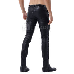 Pantalon en cuir personnalisé de haute qualité pour hommes Vente en ligne imperméable Pantalon en cuir pour hommes Vente en ligne - Product Image 3