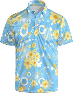 Maillot de golf à manches courtes pour hommes imprimé de logo personnalisé de haute qualité pour polo décontracté meilleur prix taille XL fabriqué en VN avec motif solide - Product Image 3