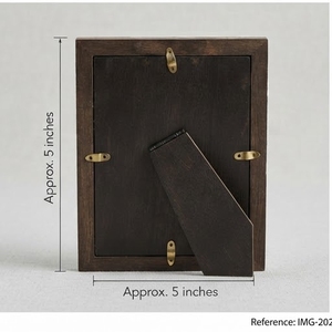 Cadre photo rectangulaire vertical en bois, style minimaliste, pour table, avec décoration en résine - Product Image 3