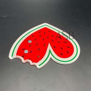 Azulejo de pestañas acrílico corazón sandía Impresión de logotipo personalizado azulejo de pestañas belleza Impresión de logotipo personalizado al por mayor - Product Image 6