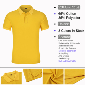 Polo de secado rápido de algodón y poliéster con estampado de logotipo personalizado de alta calidad OEM, Polo de golf transpirable de ajuste seco para hombre, polo - Product Image 4