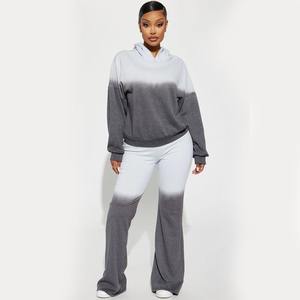 Sweat-shirts à capuche oversize bicolores lavés pour femmes, de la meilleure qualité, pour l'hiver, grandes tailles, écologiques, avec logo personnalisé, commandes en gros - Product Image 5