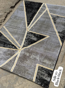 Alfombra Turca Adiva de Pelo Largo, Estilo Gaziantep, Impermeable, para Uso en Exteriores, 100% Polipropileno, Base de Yute, Rectangular, Mediana - Product Image 3