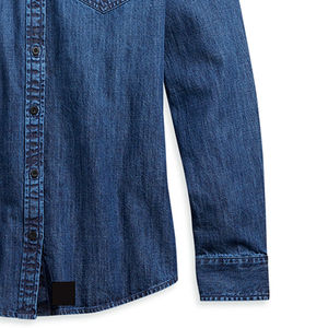 Chemise en denim de coton de conception professionnelle, nouvelle mode, qualité durable, chemises en denim pour hommes, service OEM - Product Image 3