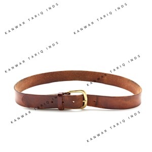 Ceinture faite à la main en cuir véritable double couche en cuir de vachette occidental pour hommes fabricant décontracté personnalisé avec matériau en acier - Product Image 1