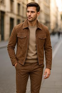 Premium Quality Genuine <b>Leather</b> Canvas Unisex Vintage <b>Winter</b> Thick Motorcycle <b>Jacket</b> Tassel Eco-Friendly Waterproof Soft Touch - Product Image 2