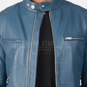 เสื้อผ้าผู้ชายขายดี แฟชั่นใหม่ เสื้อแจ็คเก็ตหนังผู้ชายสำหรับฤดูหนาว กันลม ระบายอากาศได้ดี - Product Image 5