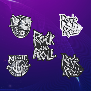 Parche Bordado de Rock and Roll para Bolsos, Gorras y Chaquetas - Product Image 1