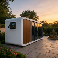 Maison conteneur hôtelière commerciale préfabriquée, capsule triangulaire à deux étages, mini-entrepôt en forme de pomme