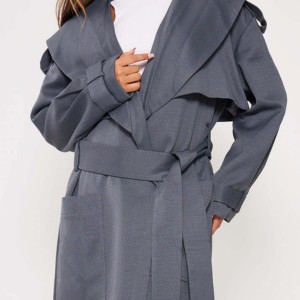 Saison d'hiver en cuir Long Trench Coat Femmes Custom Made Meilleure qualité Ceinturé Manteaux en cuir véritable Vestes à manches longues pour les filles - Product Image 2