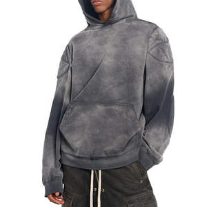 Sweat-shirt pour homme de haute qualité, personnalisé avec un logo vintage, brodé, délavé au soleil, en molleton de coton, délavé à l'acide, vierge - Product Image 1