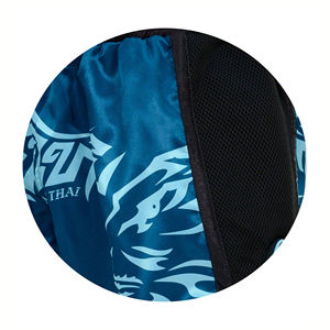 Pantalones cortos de Muay Thai personalizados de poliéster 100% de alta calidad, pantalones cortos MMA para jóvenes para boxeo, servicios OEM disponibles - Product Image 6