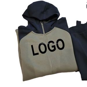 Venta al por mayor 2025 de alta calidad Unisex Jogger polar chándal logotipo personalizado Casual Fit a prueba de viento hombres mujeres Joggers trajes conjunto - Product Image 2