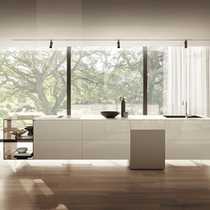 Armoires de cuisine modernes en mélamine personnalisées JY Project en bois pour la conception d'hôtels et de villas à usage commercial, armoires de cuisine bon marché - Product Image 1