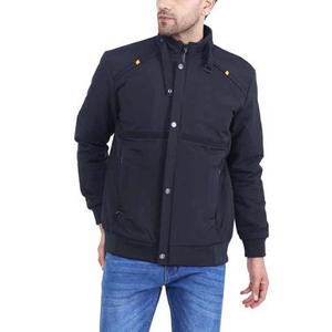2024 invierno peso ligero impermeable poliéster nailon estilo callejero ropa de hombre chaquetas de bombardero Color azul marino precio barato - Product Image 1