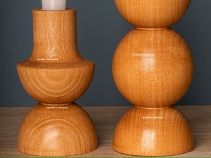 Eco-Friendly Handmade Round Wood <b>Candlestick</b> Holder Stand for Home Christmas Decor - Product Image 2