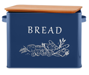 Boîte à pain en terre cuite avec couvercle en bois et dessin de « Pain », disponible à prix de gros - Product Image 4