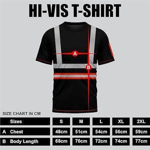 Hi vis poliéster tela transpirable fluorescente verde seguridad reflectante construcción trabajo camisa hombres camiseta ropa de trabajo - Product Image 4