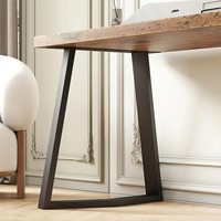 Pieds de table en métal, base en acier industriel robuste pour les tables de salle à manger, de café et de travail, durables et robustes