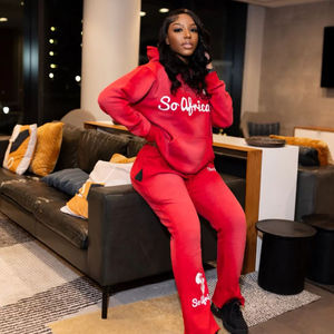 Streetwear personnalisé pantalon évasé délavé à l'acide survêtements pour homme Stone Vintage unisexe survêtements 500GSM ensembles en coton épais - Product Image 5