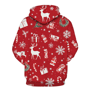 Sweat-shirt à capuche de Noël, polaire chaud et confortable, pull décontracté imprimé pour hommes et adolescents, cadeau tendance, style Noël, joie cool - Product Image 5