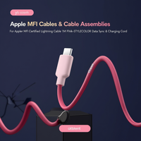 Câble Lightning certifié Apple MFi 1M rose - STYLECOLOR - Câble de synchronisation de données et de charge