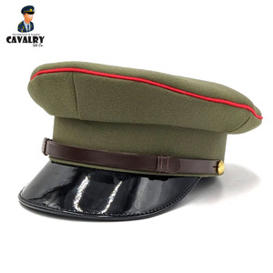 En couleur verte Meilleure qualité Fabriqué à la main Faites votre propre vente en gros de casquettes d'officier pour hommes par CAVALRY SKT COMPANY - Product Image 3