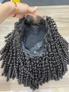 Peluca corta rizada Zenohair de 12 pulgadas al por mayor, cabello Remy vietnamita, onda profunda, encaje frontal, doble trama a máquina, sin pegamento, pelucas bob 2026 - Product Image 1