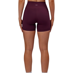 Shorts de sport respirants pour femmes, taille haute, couleur unie, taille élastique, séchage rapide, polyester et élasthanne, logo personnalisé, style sportif - Product Image 3