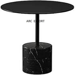 Conception élégante marbre blanc 2 niveaux maison Table d'appoint Restaurant hôtel ware salle à manger meubles Table d'appoint par ARC Export - Product Image 4