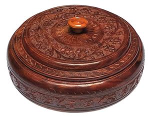 Caja de especias de madera cuadrada hecha a mano de Acacia con cuchara de té de madera 9 compartimentos Almacenamiento de especias de cocina ecológico - Product Image 1