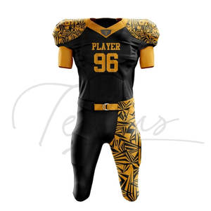 Uniforme de football américain au design unique et personnalisé, respirant, à manches courtes, imprimé pour l'équipe nationale de football - Product Image 4