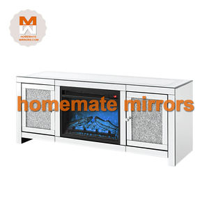 Meuble TV classique en bois miroir <span class=keywords><strong>avec</strong></span> cheminée - Product Image 2